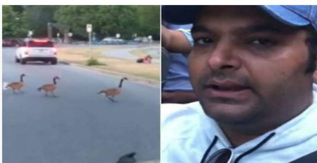 As soon as Kapil saw them, he stopped the car on the road and started making videos...