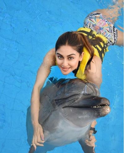 Crystal D'Souza Spends good time with Dolphins!