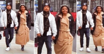 अरुणिता कांजीलाल का हाथ थाम लंदन की सड़कों पर नज़र आई पवनदीप