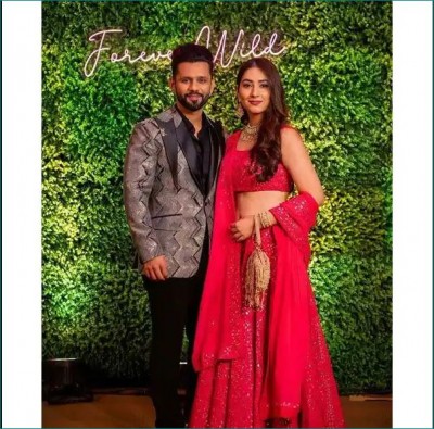 Rahul's girlfriend rocks in red scarlet lehenga in wedding function, photos surfaced