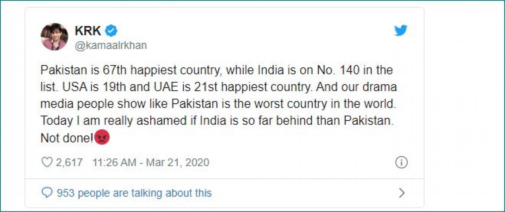 इस मुस्लिम एक्टर ने की भारत-पाकिस्तान की तुलना, कहा- 'पाकिस्तान सबसे खराब देश है'