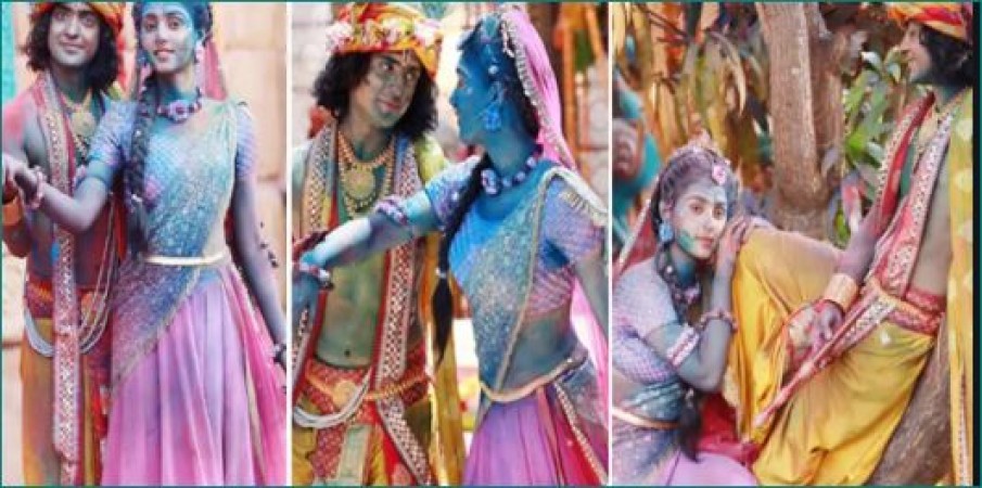 RadhaKrishn is going to make ruckus on Holi, pictures surfaced from set