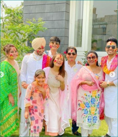 TV's famous new couples celebrated their first Holi festival