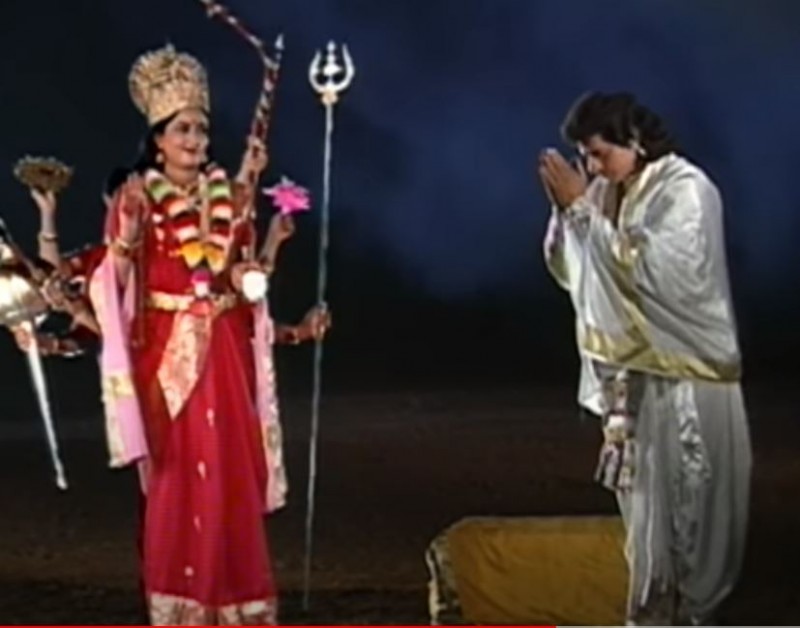 Arjun received the blessings of Goddess Durga