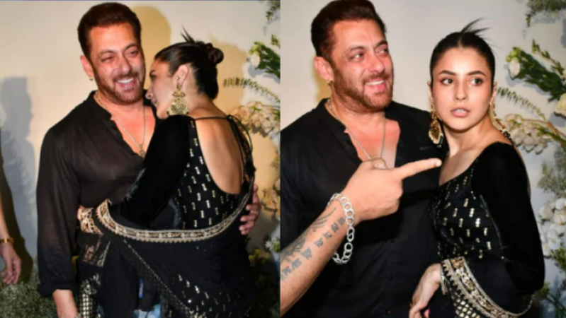 Shahnaz Gill showered love on Salman Khan at Eid party, fans were blown away after seeing the cute bonding