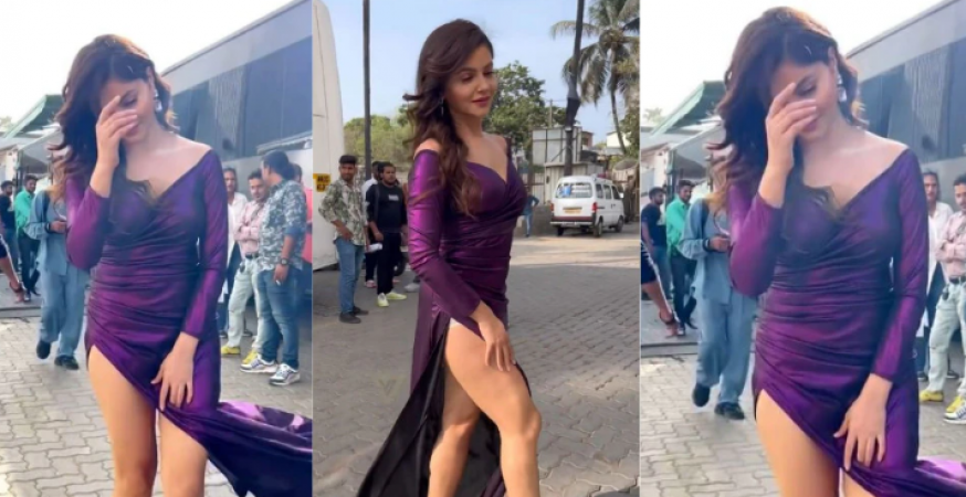 Oops Moment Video: Rubina Dilaik's dress flew away by the wind