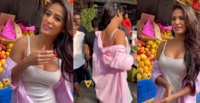 Poonam Pandey reached the market in such an avatar to buy mangoes, people gathered in the market