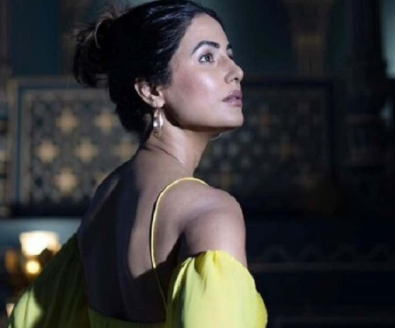 Hina Khan gets photoshoot done in yellow dress, photos viral