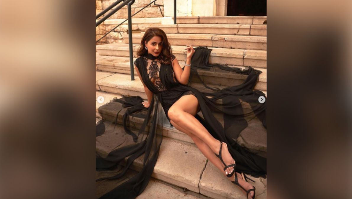 Cannes 2022: Hina shows up in black net dress, fans' senses blown away