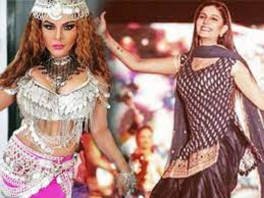 Sapna Choudhary and Rakhi Sawant danced fiercely on Haryanvi songs, the audience was also surprised to see the competition.