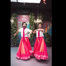 Is this Nakul wearing a skirt...everyone was surprised to see the video