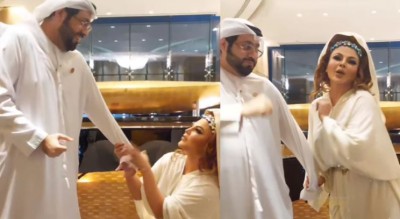 Rakhi Sawant's video gone viral on the internet with Dubai sheikh