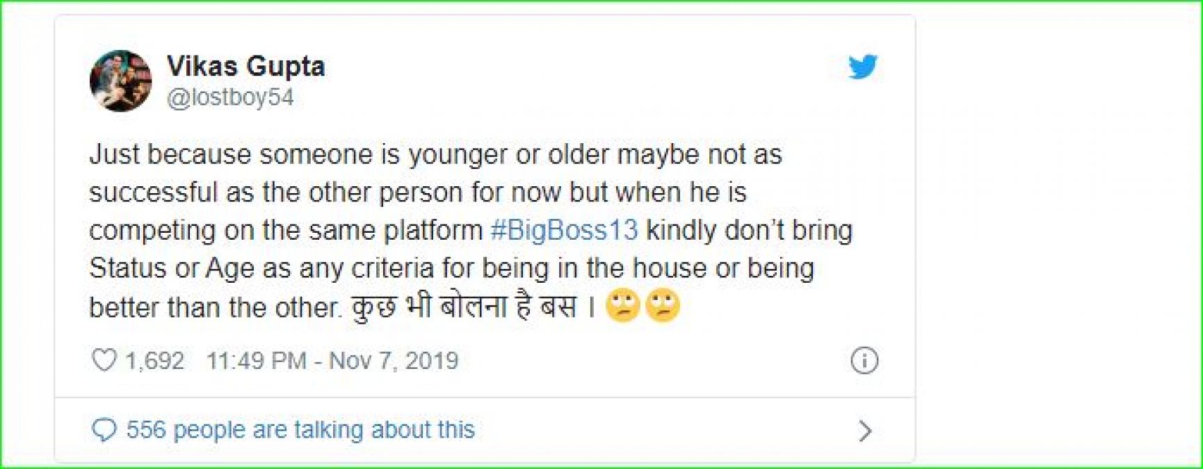 Vikas Gupta slams this contestant of Bigg Boss 13, says this