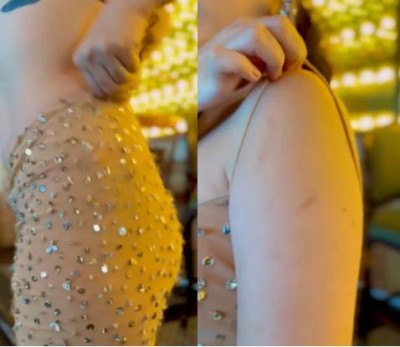 This actress wore clothes in front of the camera, watch video
