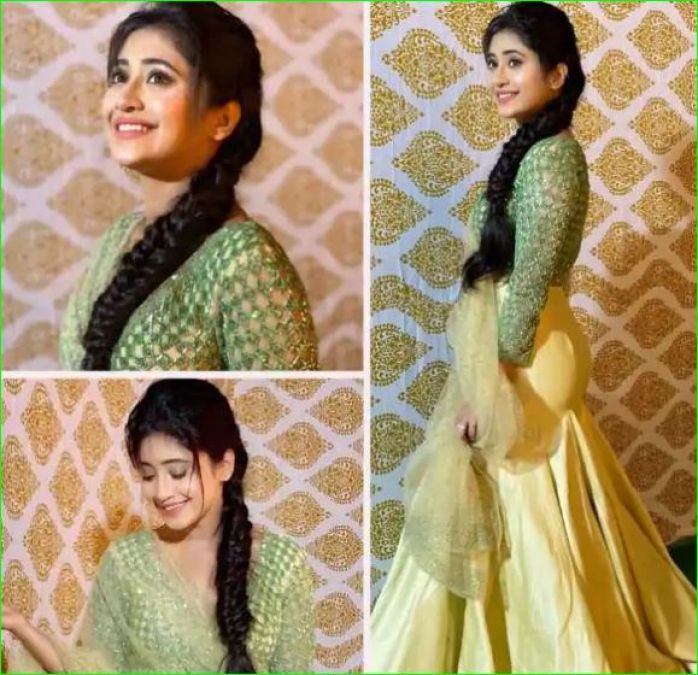 Naira looked very beautiful and elegant in a golden lehenga, See photos