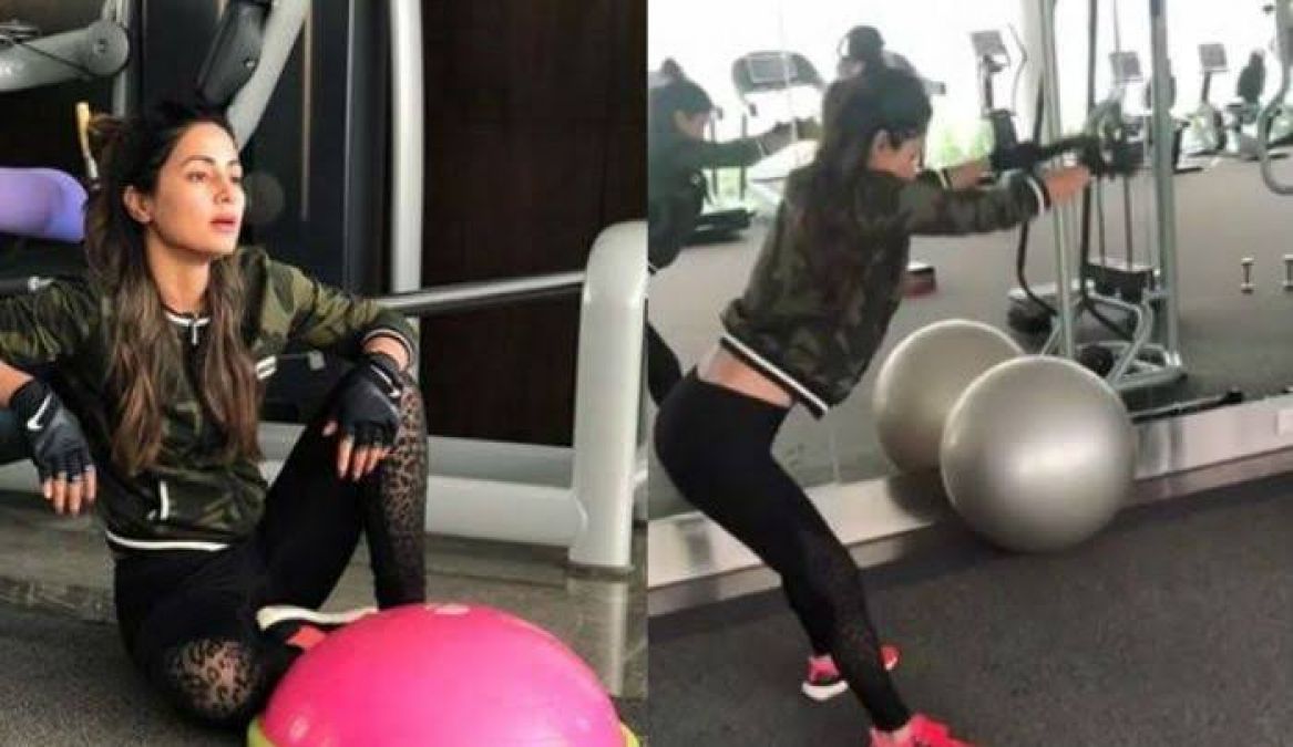 Hot actress Hina Khan shares her fitness video, inspires fans