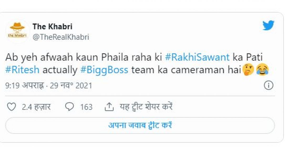 Bigg Boss 15: Is Rakhi Sawant's Husband Ritesh A Cameraman Of Salman Khan