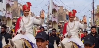 Neil Bhatt on mare to pick up bride, barat video revealed