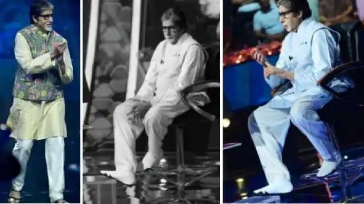 Amitabh Bachchan shoots special episode of 'KBC' even after fracturing