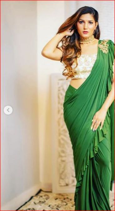 Sapna Chaudhary set Instagram on fire in a green sari; see her picture here!