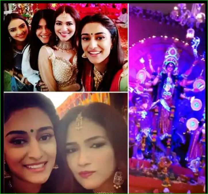 Ekta Kapoor,  Riddhima Pandit and Erica celebrates Durga Pooja