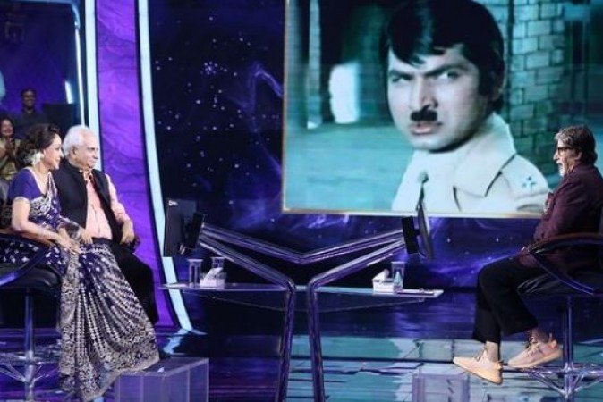 KBC 13: Hema Malini mimics Dharmendra, Amitabh Bachchan-Ramesh Sippy laugh ...