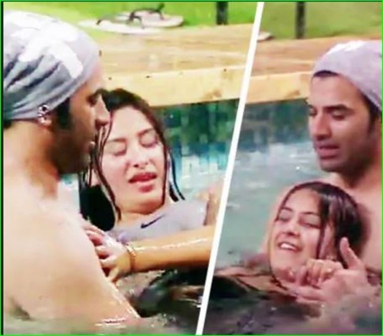 Paras was seen romancing with Mahira and Shahnaz in the swimming pool, see pics