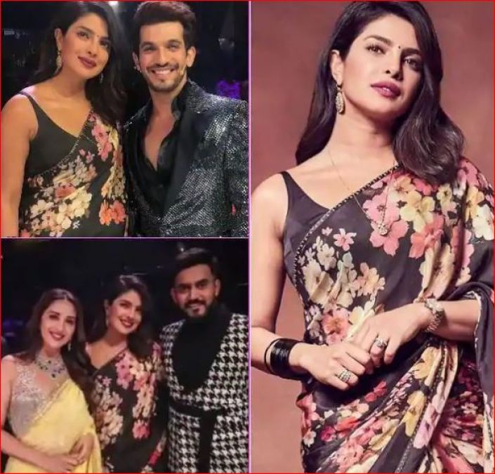 Priyanka arrives on the set of 'Dance Deewane' to promote 'The Sky Is Pink', looks pretty in black saree