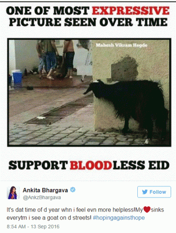 Ankita Bhargava trolled on tweeter for commenting on Eid