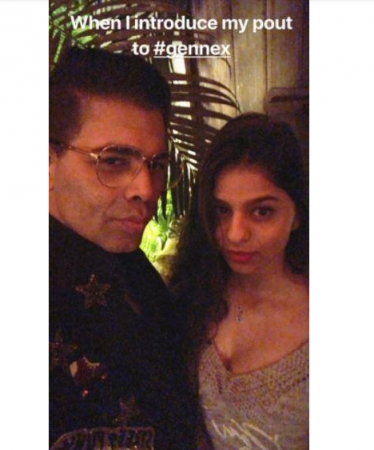 Karan Johar and Suhana Khan pose for a selfie