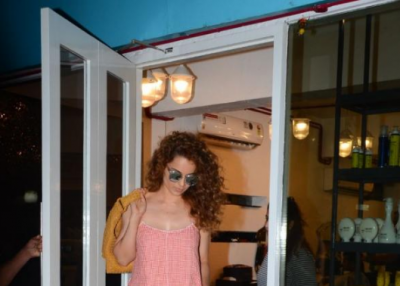 Kangana Ranaut spotted outside the hair salon in a casual look