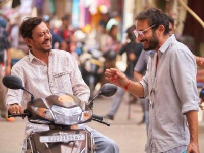 Irrfan Khan shares a hearty laugh with Homi Adajania, check it out here