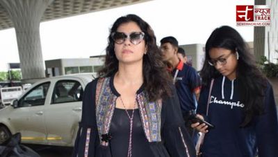 Kajol spotted on Mumbai airport with daughter Nysa
