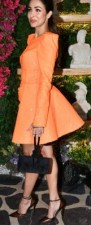 Malaika’s new Elegant Look in Orange Mini Dress