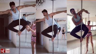 Look how Jacquline teach his new student pole dance.