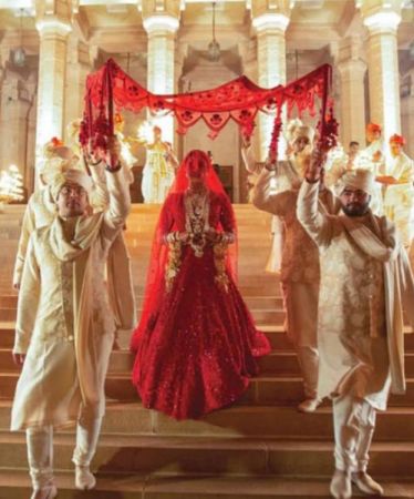 NICKYANKA wedding: See Pic, Priyanka Chopra walking under the phoolon ki chadar with her brothers