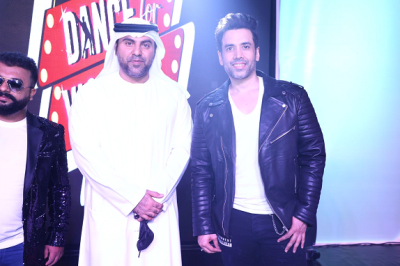 Emirati entrepreneur Dr. Bu Abdullah's meets Tushar Kapoor on the set of his upcoming show