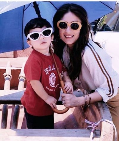 See pic -Kareena Kapoor Khan with son TaimurAliKhan  strike the perfect posers in this latest photo