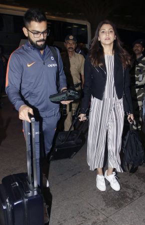 Virushka with team India  leaves for South Africa series
