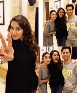 Watch video: Madhuri Dixit grooves on the tune of Tamma Tamma again