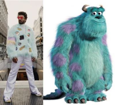 Netizens compare Ranveer Singh's new dress to Sullivan from Monsters Inc, check it out here