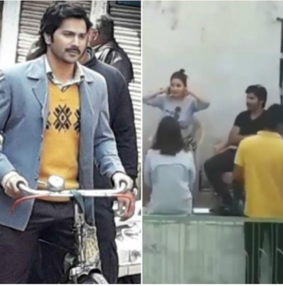 See pics, Varun and Anushka from the sets of Sui Dhaaga- Made In India