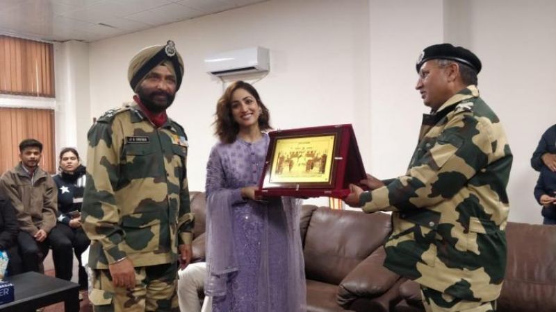 Yami Gautam felicitated by the BSF regiment in Amritsar