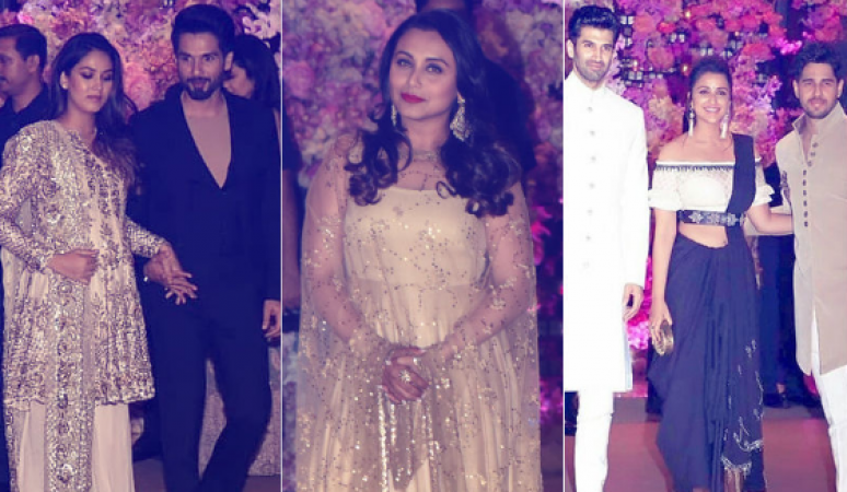 Bollywood stars shine at Aakash-Shloka's engagement party