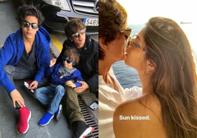 Shahrukh khan Enjoying holidays with family in Barcelona, Spain