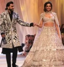 Video!! Amid the controversy, Ranveer  Kisses Deepika, The duo sets the ramp on fire