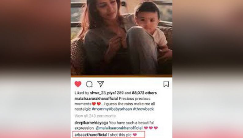 Arbaaz Khan sweetly commented on picture of Malaika and his son shot by him
