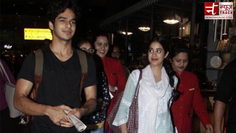 'Dhadak' couple Ishaan and Janhvi Kapoor adorably spooted at the airport