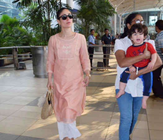 Kareena Kapoor with son Taimur  spotted at airport