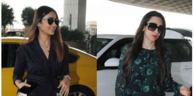 Karisma and Ileana clicked in a stylish look at the airport